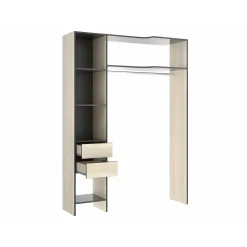 Vente-unique Open Kledingkast Gontran Grijs - L 164cm X B 141cm X H 205cm