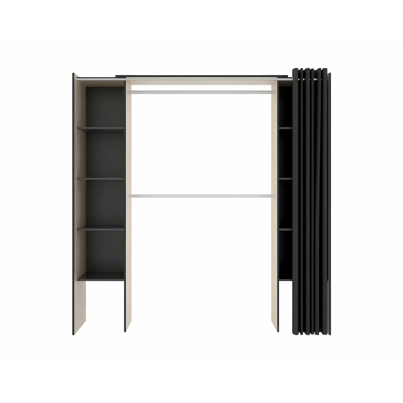 Vente-unique Open Kledingkast Dorian Grijs - L 110cm X B 50cm X H 205cm