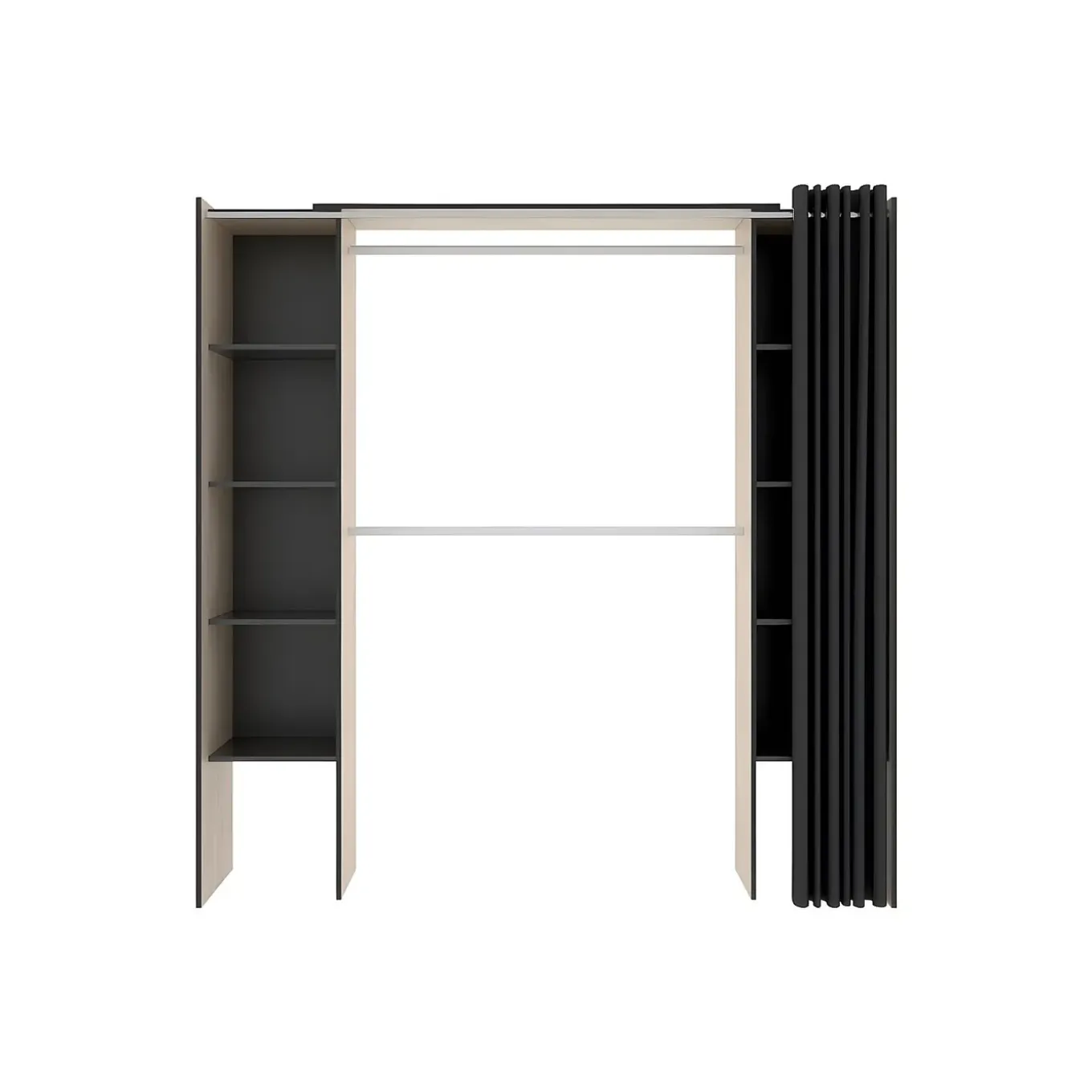 Vente-unique Open Kledingkast Dorian Grijs - L 110cm X B 50cm X H 205cm