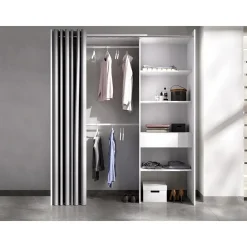 Vente-unique Open Kledingkast Laurent Wit - L 110cm X B 50cm X H 205cm