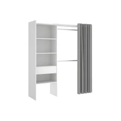Vente-unique Open Kledingkast Laurent Wit - L 110cm X B 50cm X H 205cm
