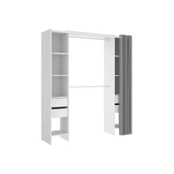 Vente-unique Open Kledingkast Lonaza Wit - L 180cm X B 50cm X H 203cm