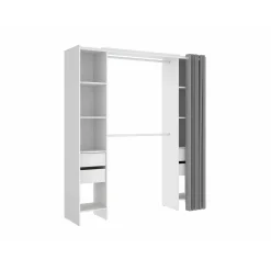 Vente-unique Open Kledingkast Lonaza Wit - L 180cm X B 50cm X H 203cm