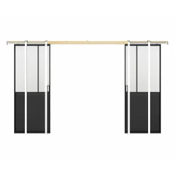 Vente-unique Schuifdeur Artisto Zwart - L 83cm X B 4cm X H 205cm