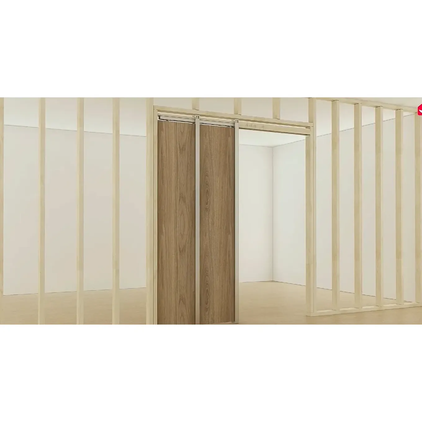 Vente-unique Schuifdeur Artisto Zwart - L 83cm X B 4cm X H 205cm