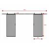 Vente-unique Schuifdeur Linci Zwart - L 93cm X B 4cm X H 205cm