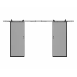 Vente-unique Schuifdeur Linci Zwart - L 93cm X B 4cm X H 205cm