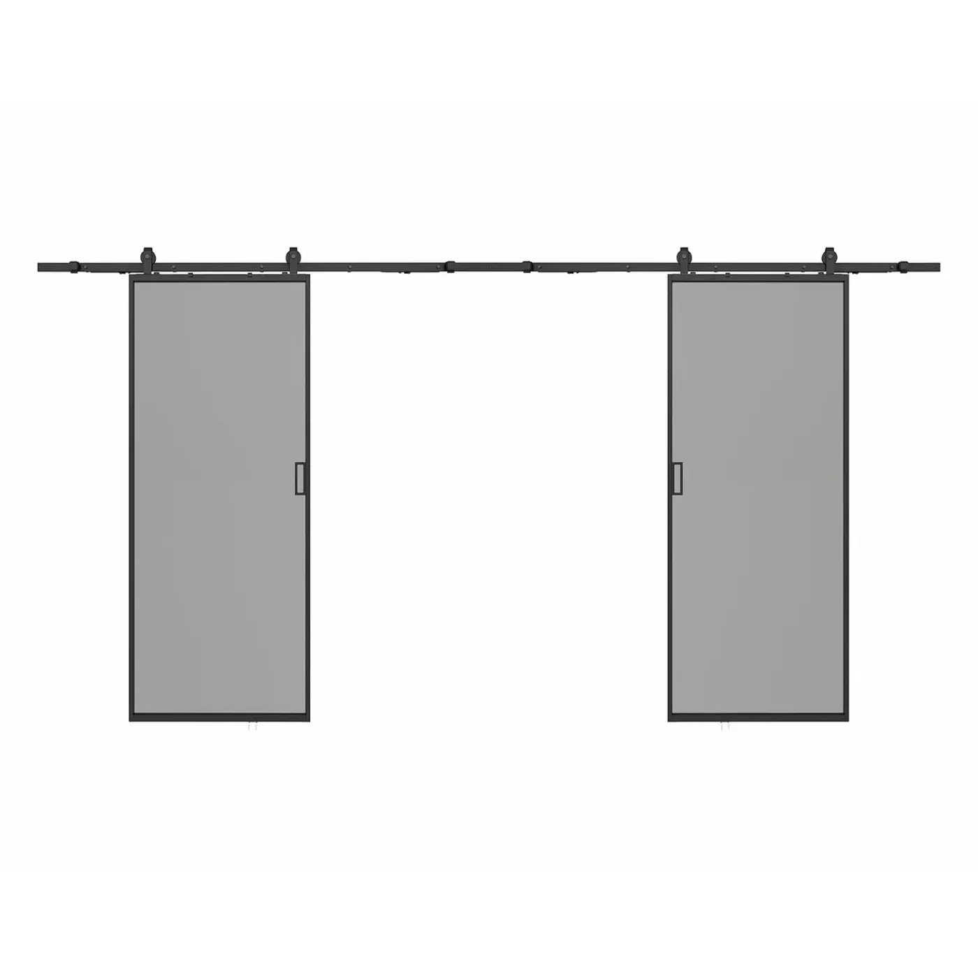 Vente-unique Schuifdeur Linci Zwart - L 93cm X B 4cm X H 205cm