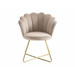 Vente-unique Stoel Fiori Beige - L 69cm X B 64cm X H 85.5cm