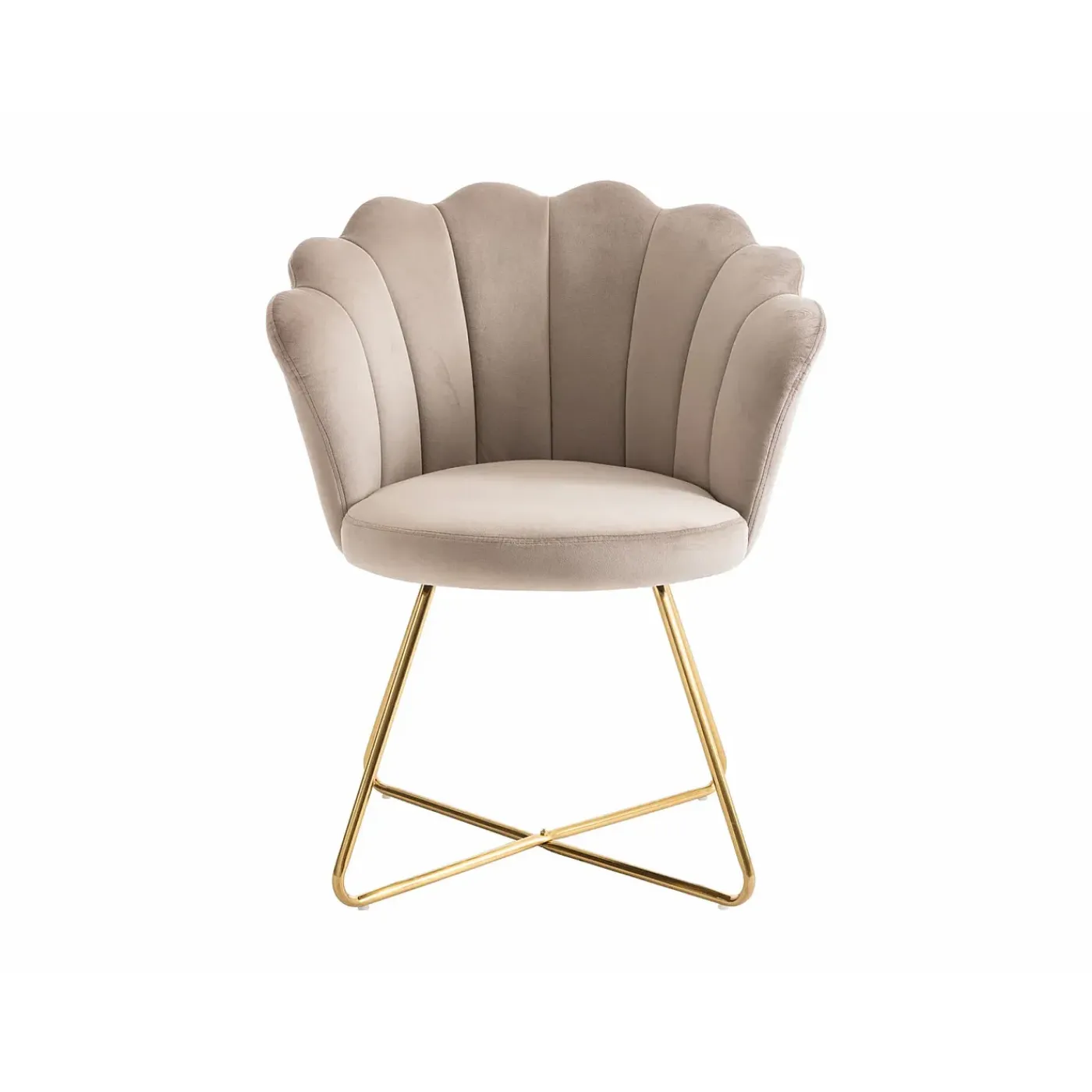 Vente-unique Stoel Fiori Beige - L 69cm X B 64cm X H 85.5cm