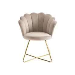Vente-unique Stoel Fiori Beige - L 69cm X B 64cm X H 85.5cm