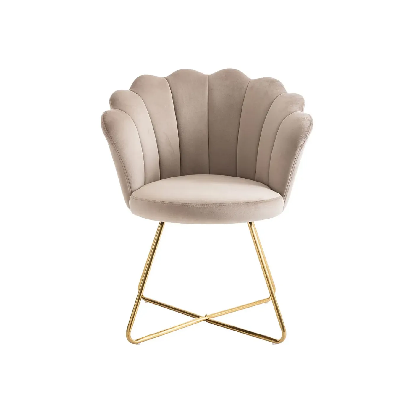 Vente-unique Stoel Fiori Beige - L 69cm X B 64cm X H 85.5cm