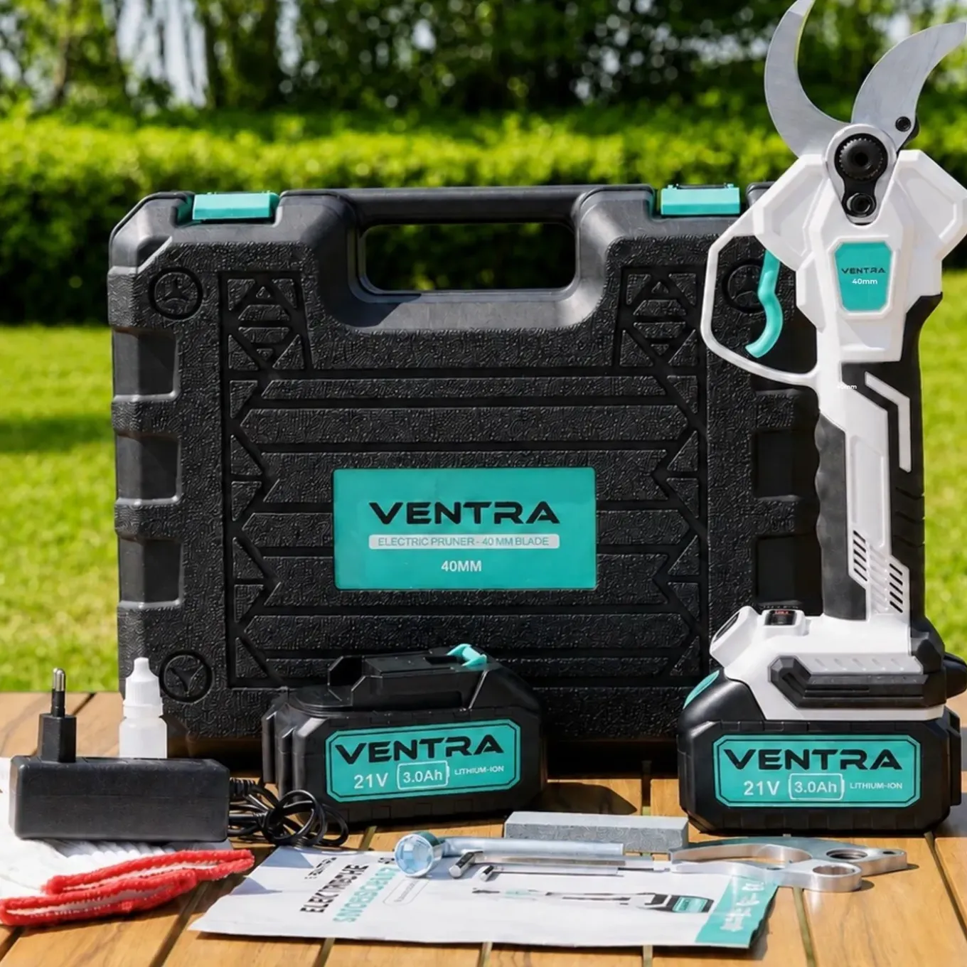 Ventra Elektrische Snoeischaar Aes40-3 - 40mm- Accu Snoeischaar - 4000mah Accu - Brushless