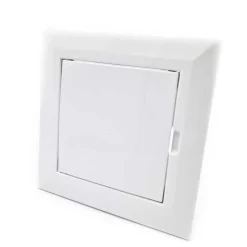Vents toegangsdeur 100x100mm kunststof in wit inspectieluik wand