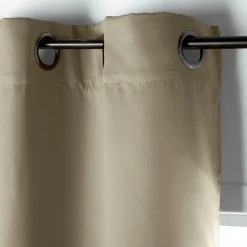 Overig Verduisterend kant en klaar gordijn donker beige 140 x 180 cm