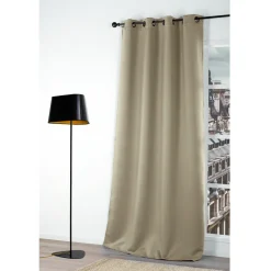 Overig Verduisterend kant en klaar gordijn donker beige 140 x 180 cm