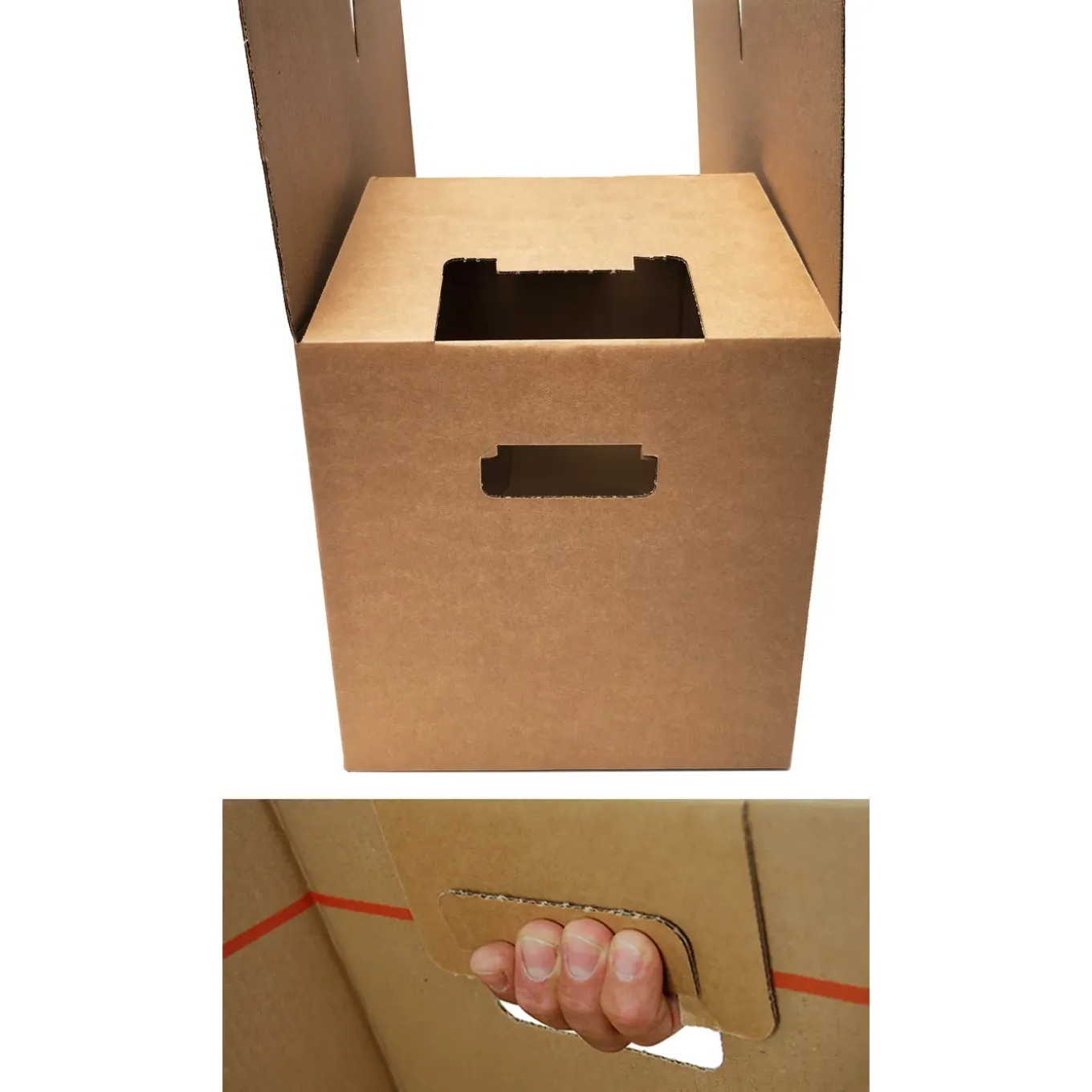 Verhuisdozen Profi extra sterk - 51L - autolock geen tape nodig – FSC karton - 30 stuks - handvatten
