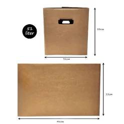 Profi Verhuisdozen extra sterk - 51L - autolock geen tape nodig – FSC karton - 15 stuks - handvatten