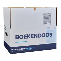 Verhuisservice+ Boekendozen - Zelfsluitend – Extra Sterk - 37l - 10 Stuks