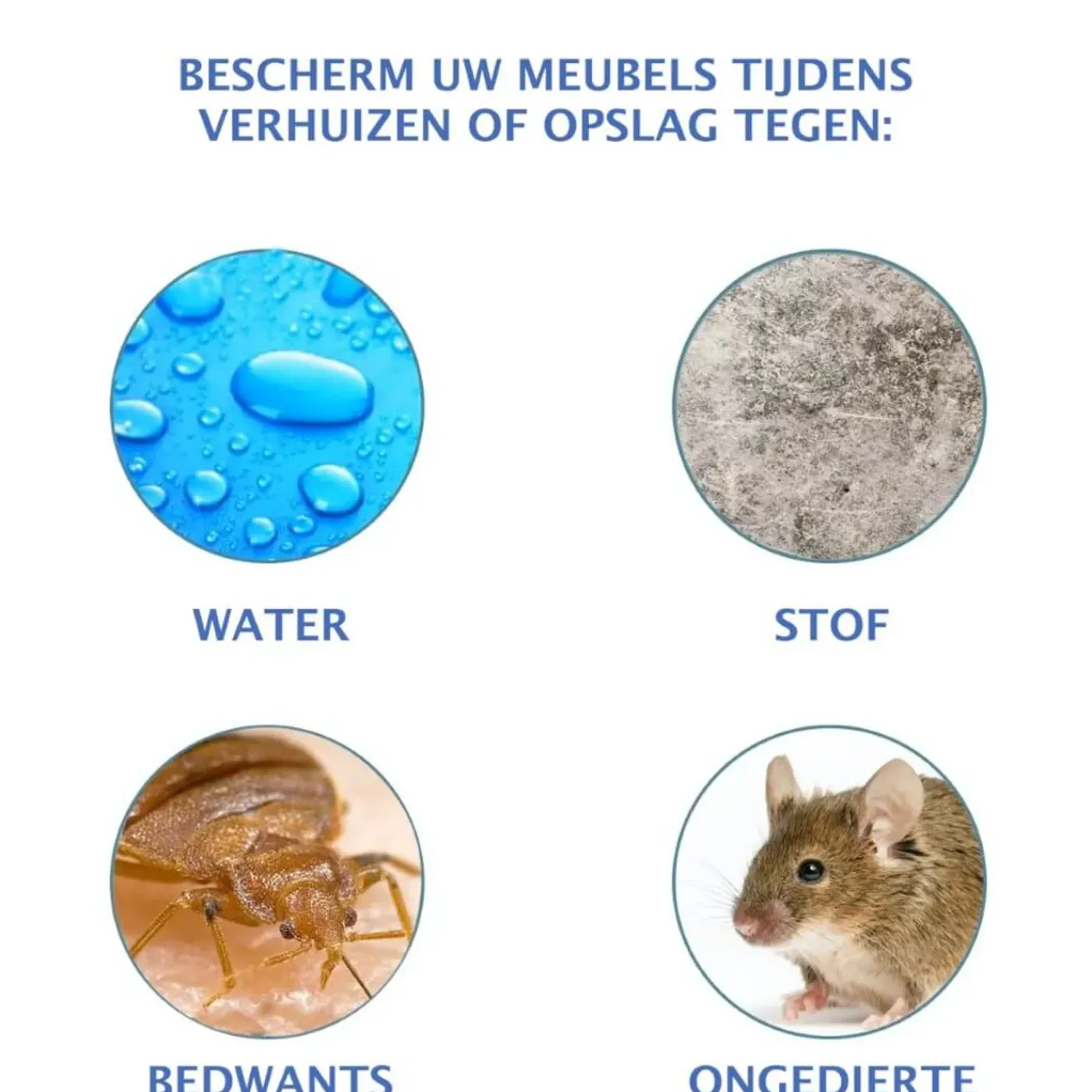 Verhuisservice+ Meubelhoes - Bank Beschermhoes - Waterproof - 300 X 130cm