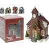 Overig Verlicht Kerstkerkje - Rood Dak - Polystone - 13 Cm