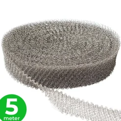 VerminBuster Muizengaas - 5m X 5cm - Rattengaas - Rvs Weringsgaas - Stootvoegrooster Gaas