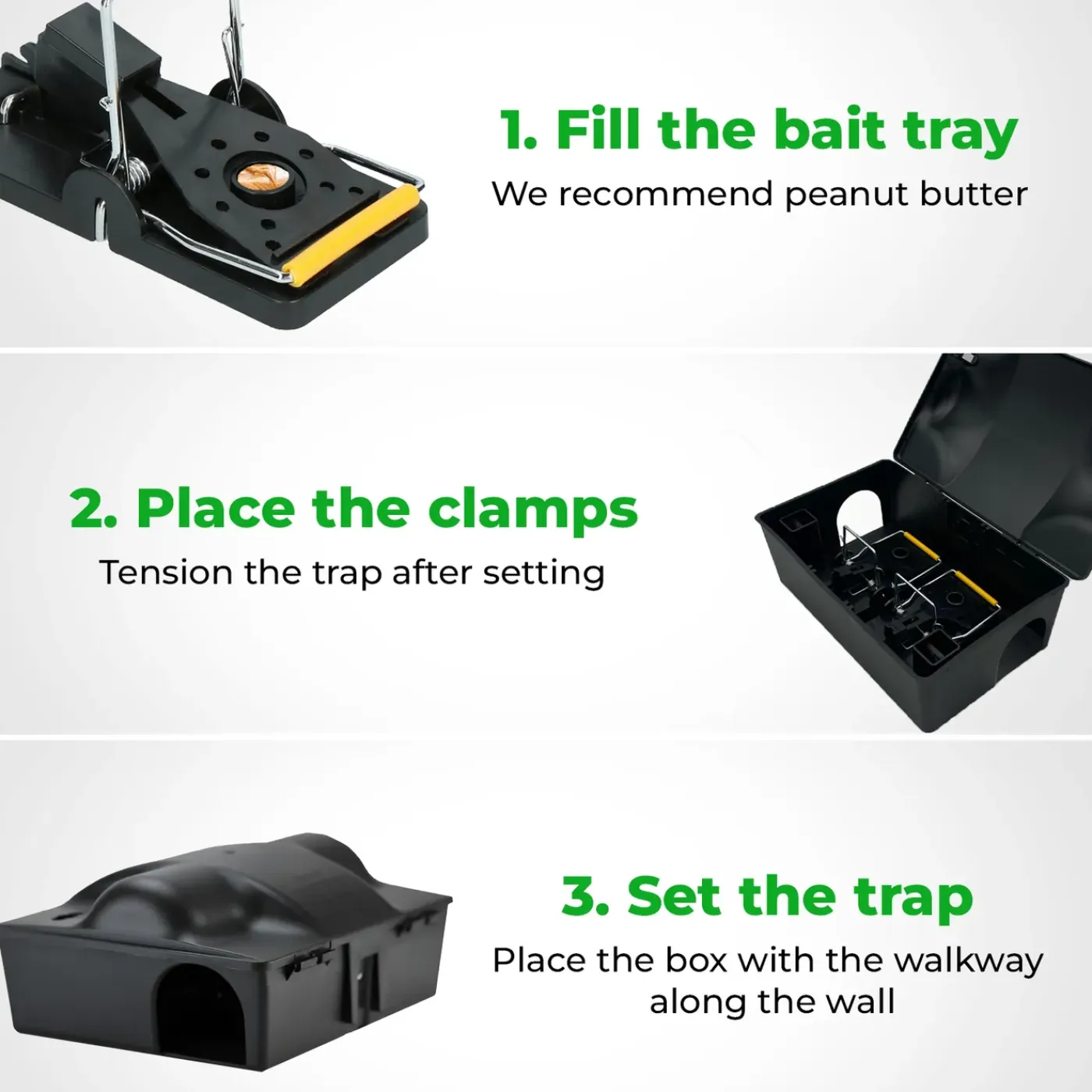 VerminBuster Rattenvoerdoos Multibox + 2 Rattenvallen - Inclusief Slot - Effectief En Veilig