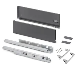Vertex Met 3d-regeling Outdoor Lade Emuca, Hoogte 178mm, 40kg, Diepte 550mm, Staal, Antracietgrijs