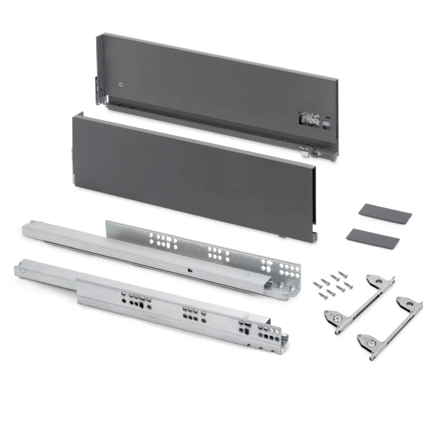 Vertex Met 3d-regeling Outdoor Lade Emuca, Hoogte 178mm, 40kg, Diepte 550mm, Staal, Antracietgrijs