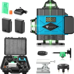 Vesto® 4d Kruislijnlaser - Zelfnivellerend Bouwlaser Met 4-16 Lijnen - 360° Rotatie - 50m Meetbereik