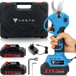 Vesto® Elektrische Snoeischaar - Draadloos Met 2 Accu's - Takkenschaar - Heggenschaar - Tuinschaar