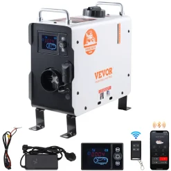 Vevor Dieselkachel (verwarming) 12v/24v 2kw Bluetooth App, Afstandsbediening, Co-alarm, Draagbaar