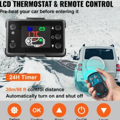 Vevor Dieselkachel (verwarming) 8kw 12v Voor Auto/vrachtwagens/camper Aluminium, Snel Opwarmend