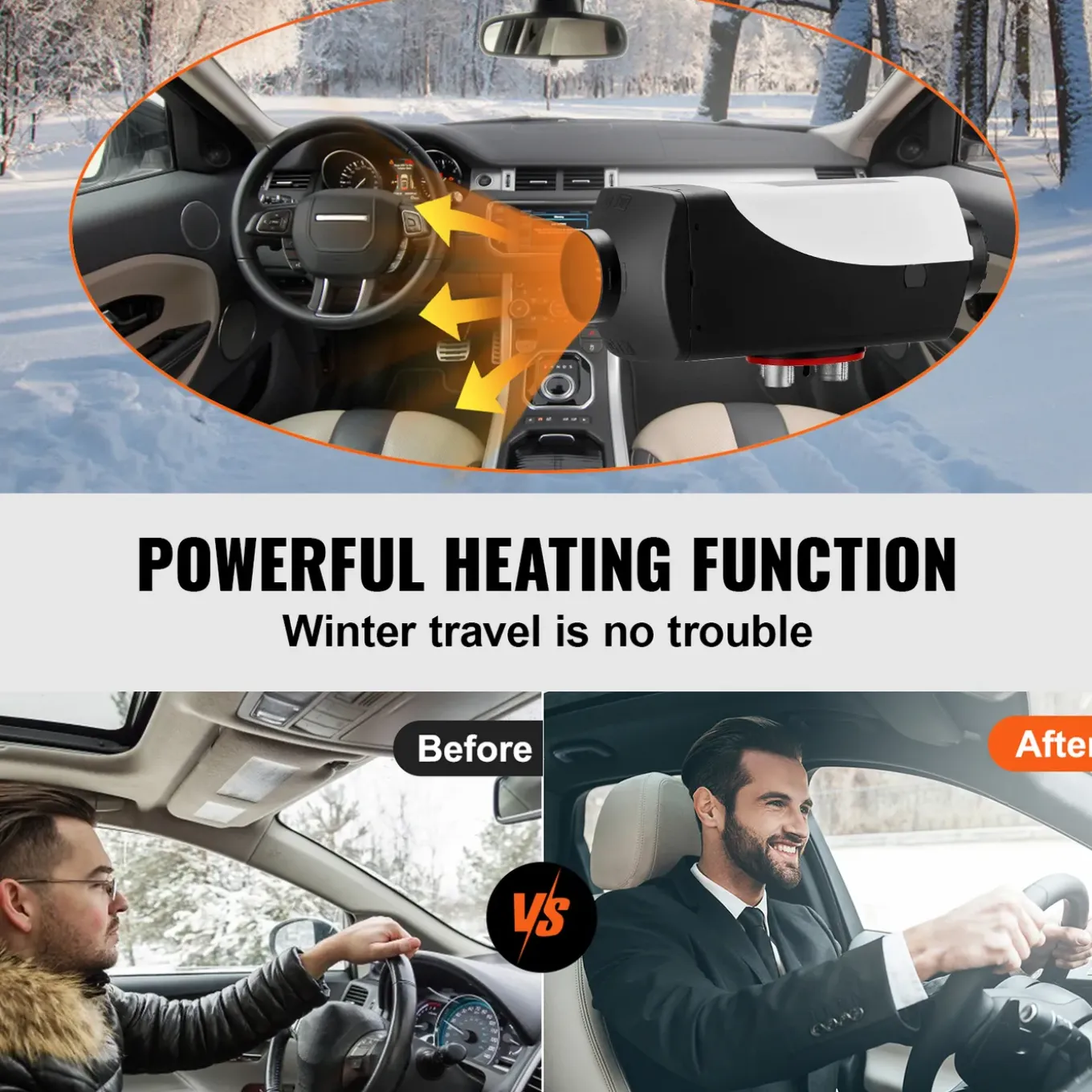 Vevor Dieselkachel (verwarming) 8kw 12v Voor Auto/vrachtwagens/camper Aluminium, Snel Opwarmend