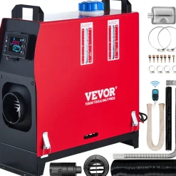 Vevor Dieselkachel (verwarming) 12v 8kw Voor Auto/trucks Afstandsbediening, Lcd-thermostaatmonitor