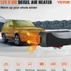 Vevor Dieselkachel (verwarming) 12v 8kw Lcd-display, Low Noise