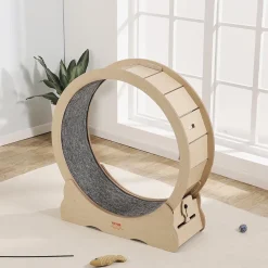 VEVOR -kattenloopwiel-voor-binnenkatten-met-krabpaal-91-cm