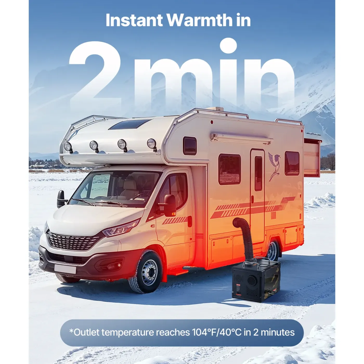 VEVOR 8kw Dieselkachel 12/24v All-in-1, Bluetooth, Afst.bed., Digitaal Display, Veilig