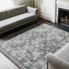 VEVOR -vloerkleed(binnenmat)-2439x3048mm-kortpolig-wasbaar-antislip-vintage-grijs
