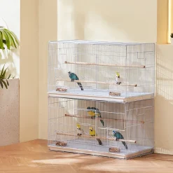 VEVOR -vogelkooi-(parkietenkooi)-760x460x455mm-wit