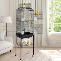 VEVOR -vogelkooi-volière-met-standaard-45-7x35-5x151cm-huisje