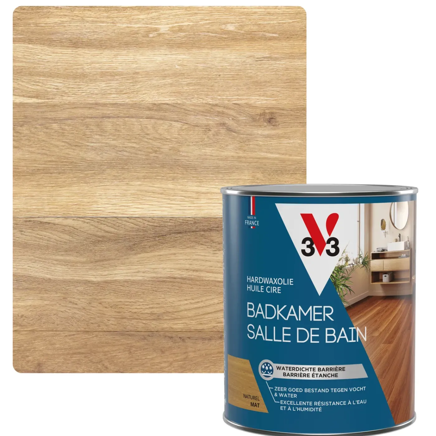 V33 hardwaxolie Parket Extra Waterproof transparant mat 1L