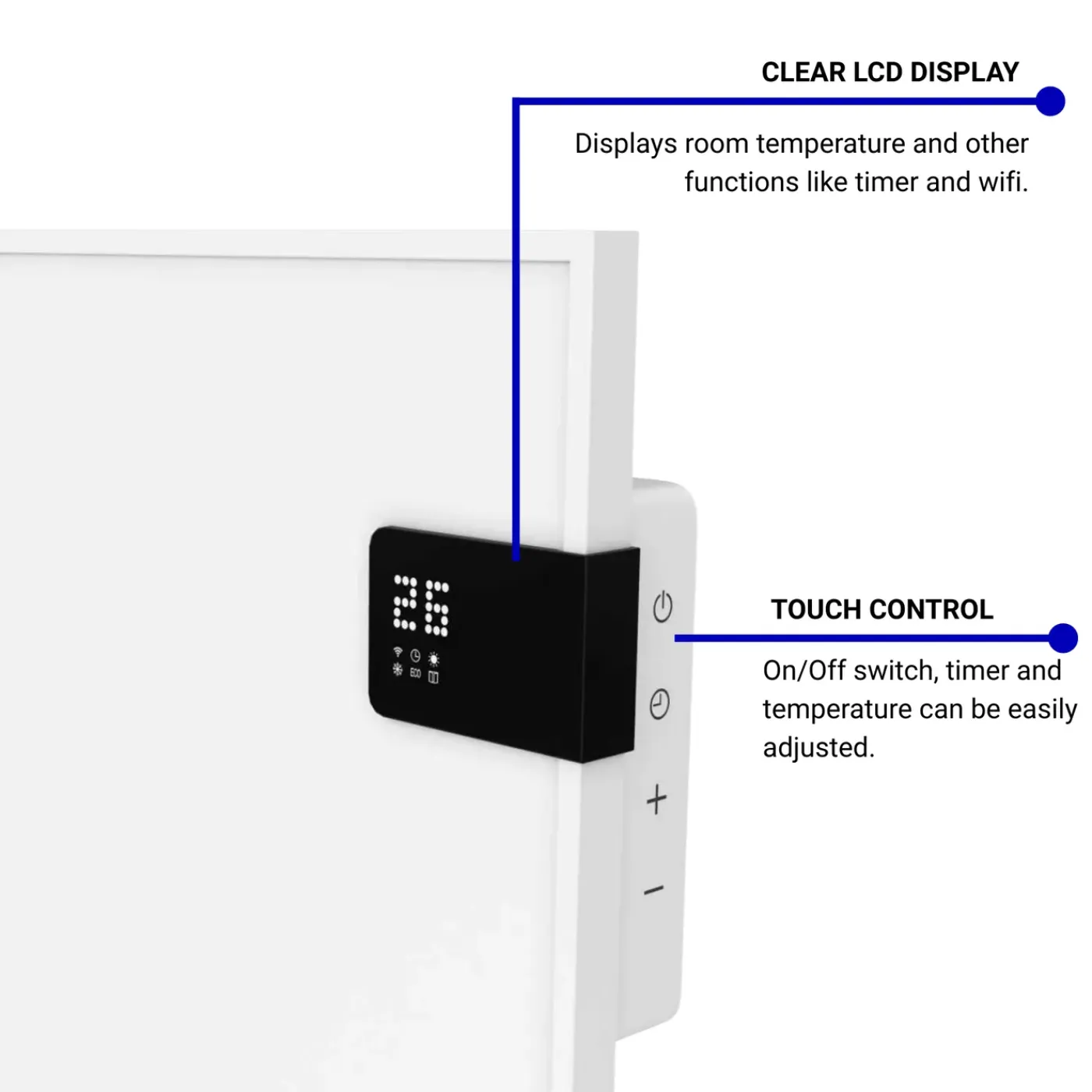 VH Infrarood paneel Superia V3 - Wit - 60 x 120 cm - 720 Watt - Geïntegreerde thermostaat - Wifi