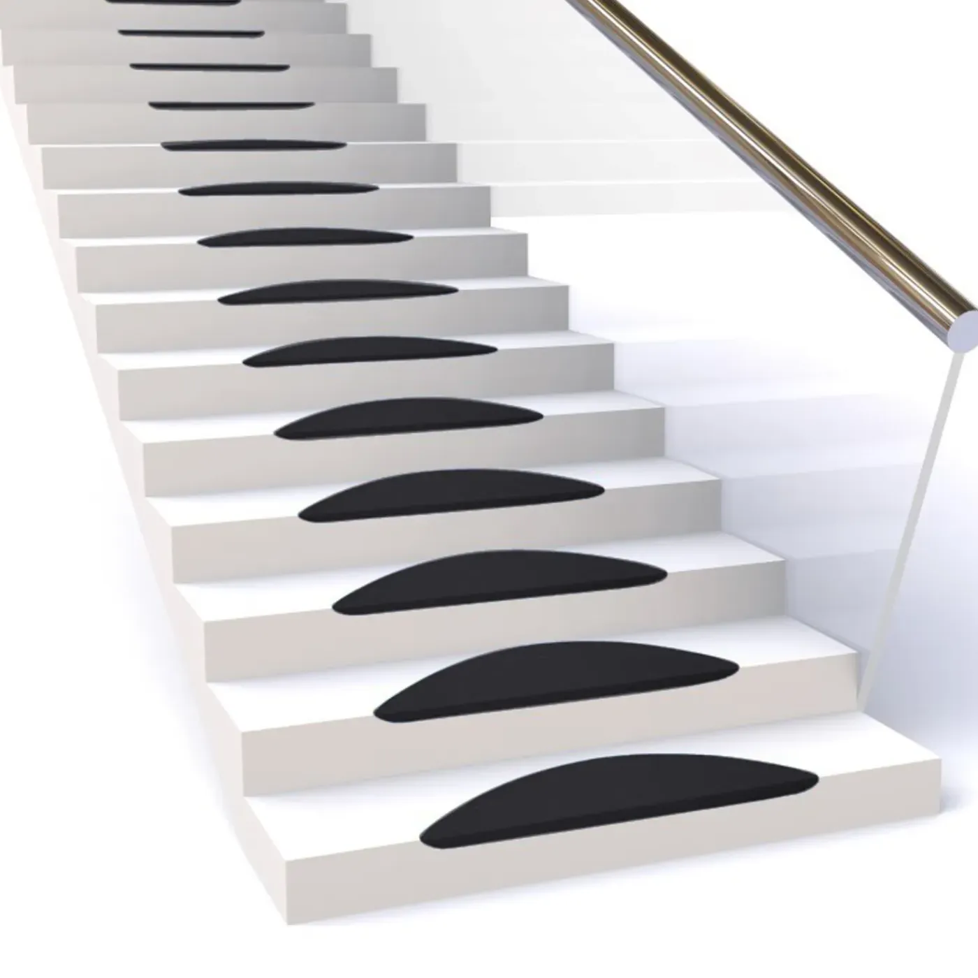 Vica International Trapmat Spurt - Antraciet - 20x56 Cm - 15 Stuks