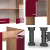 VICCO - Complete Hoekkeuken - R-line 43327 - Glanzend Rood Goudkleurig Eiken - 247 X 237 Cm