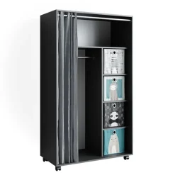 Vicco Doros Kast, 100x168cm Open, Met Wielen, Grijs, 40641