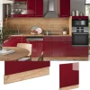 VICCO Façade Fameline, 60cm, Pt Antraciet, Bordeauxrood Hoge Glans/eiken Van Goud, 4
