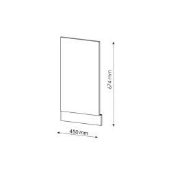 VICCO Façade Fameline, 45cm, Pt Antraciet, Gouden Eiken/antraciet, 46191