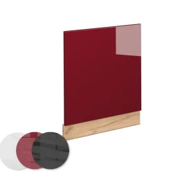 Vicco Façade Fameline, 60cm, Pt Eik, Bordeaux Rood Hoge Glans/eik Van Gouden Kracht,