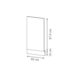 VICCO Façade Fameline, 60cm, Pt Marbre, Donkerblauw Glanzend/gouden Eiken, 49696